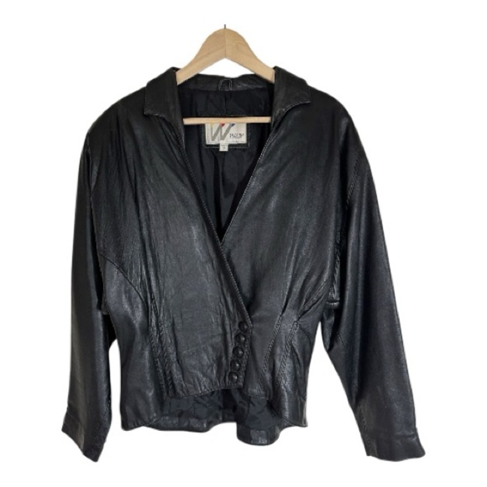 Wilson Black Leather Jacket Size Large - Picture 8 of 8
